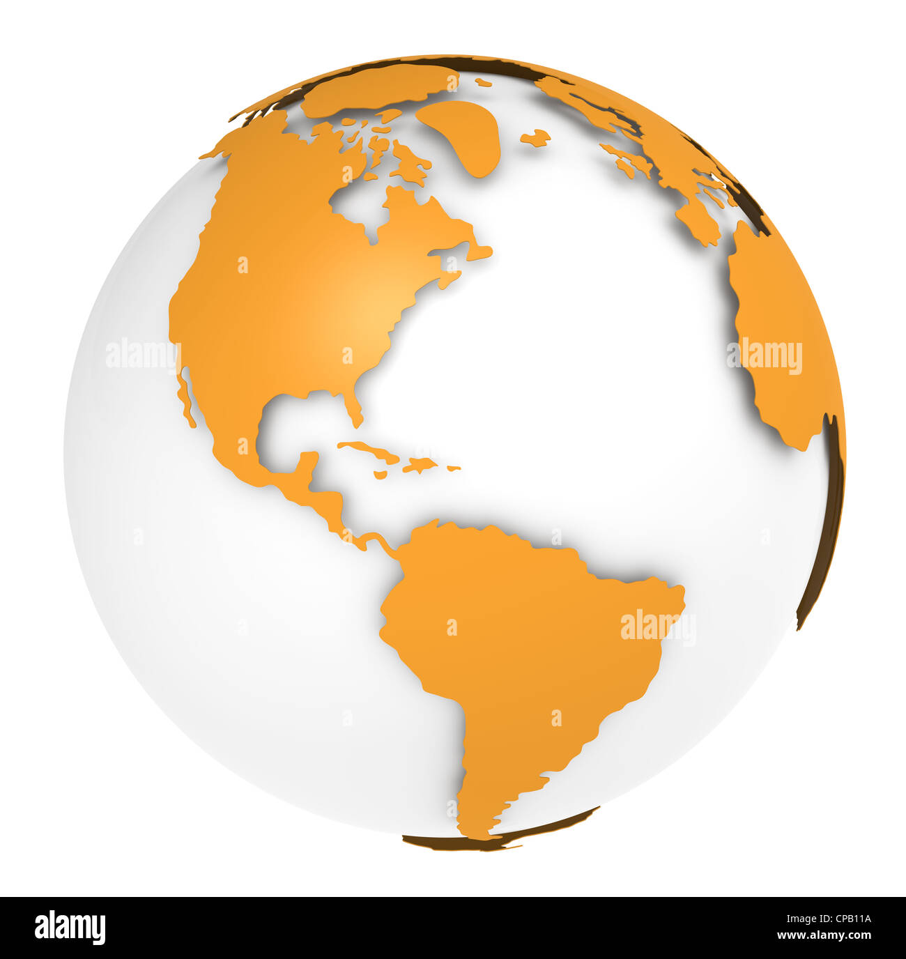La Terre, Shell Orange design. Rares et isolés. Banque D'Images
