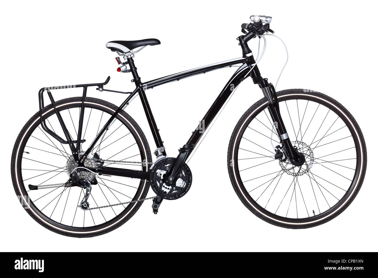 Black Mountain Bicycle isolated on white Banque D'Images