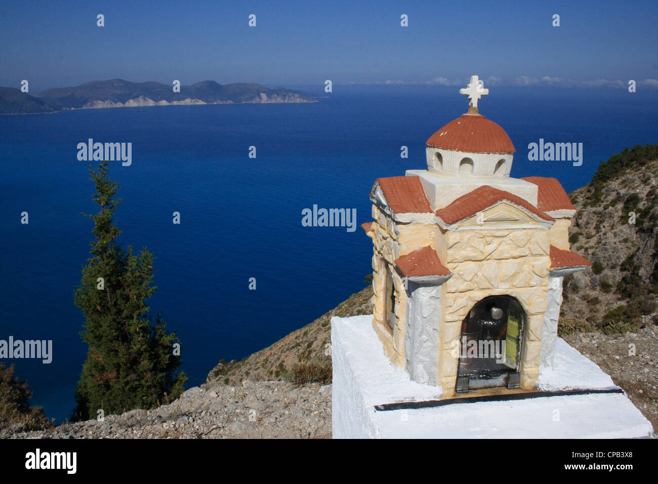 Route de culte, Kefalonia, Grèce, îles Ioniennes,' ' Banque D'Images