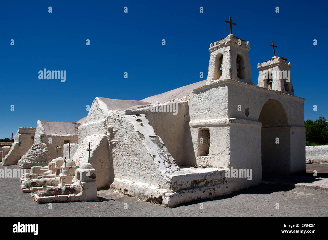 Le Chili est plus ancienne église Iglesia San Francisco Chui Chui région d'Antofagasta au Chili Banque D'Images