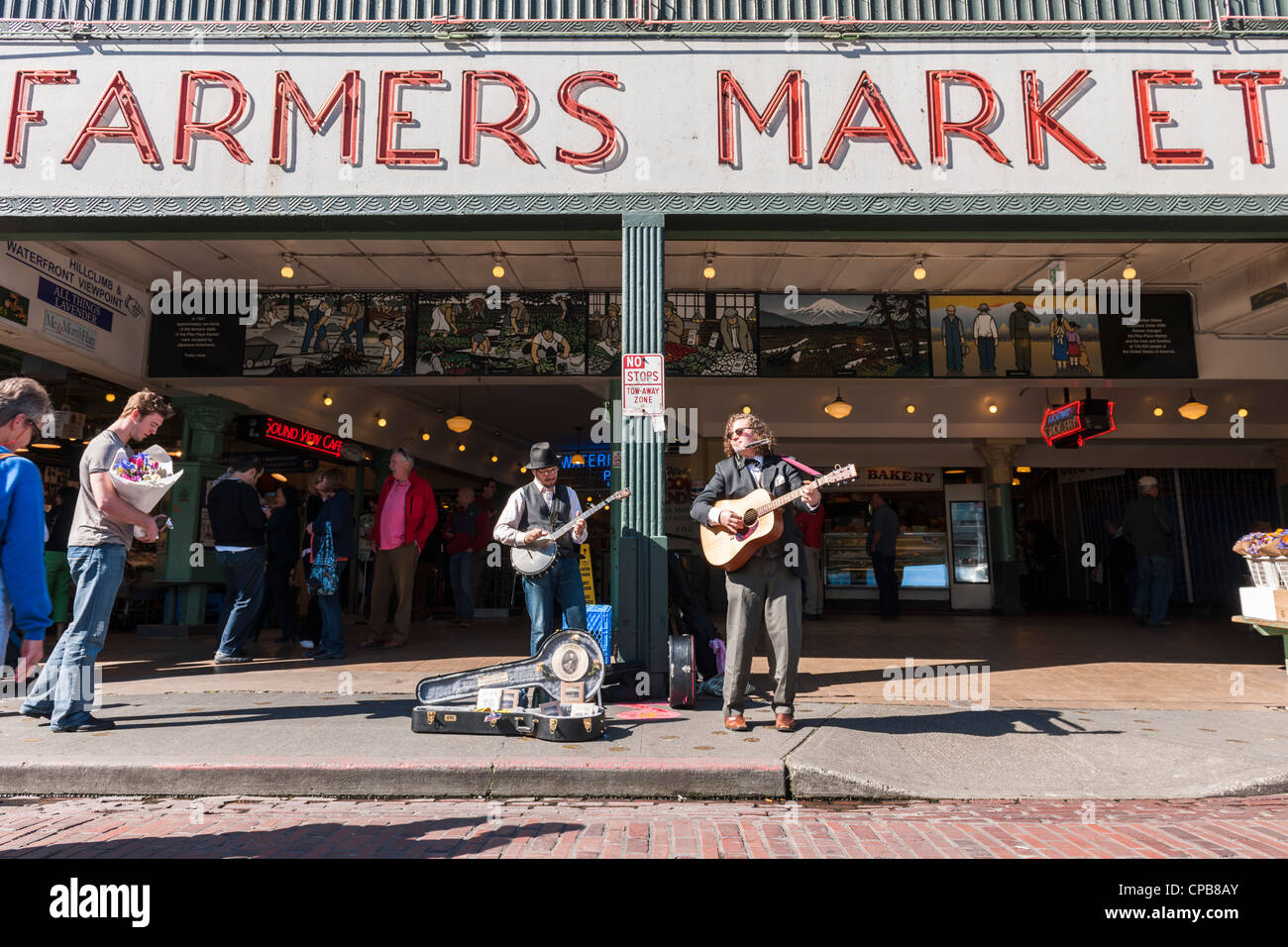 Les Pike Place Market Seattle Banque D'Images