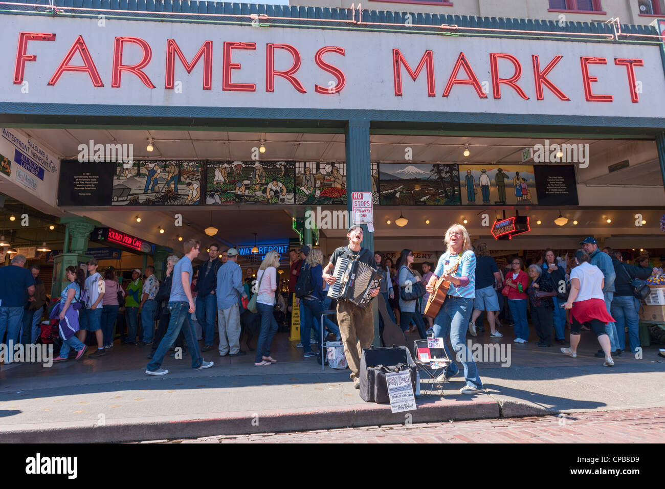 Les Pike Place Market Seattle Banque D'Images