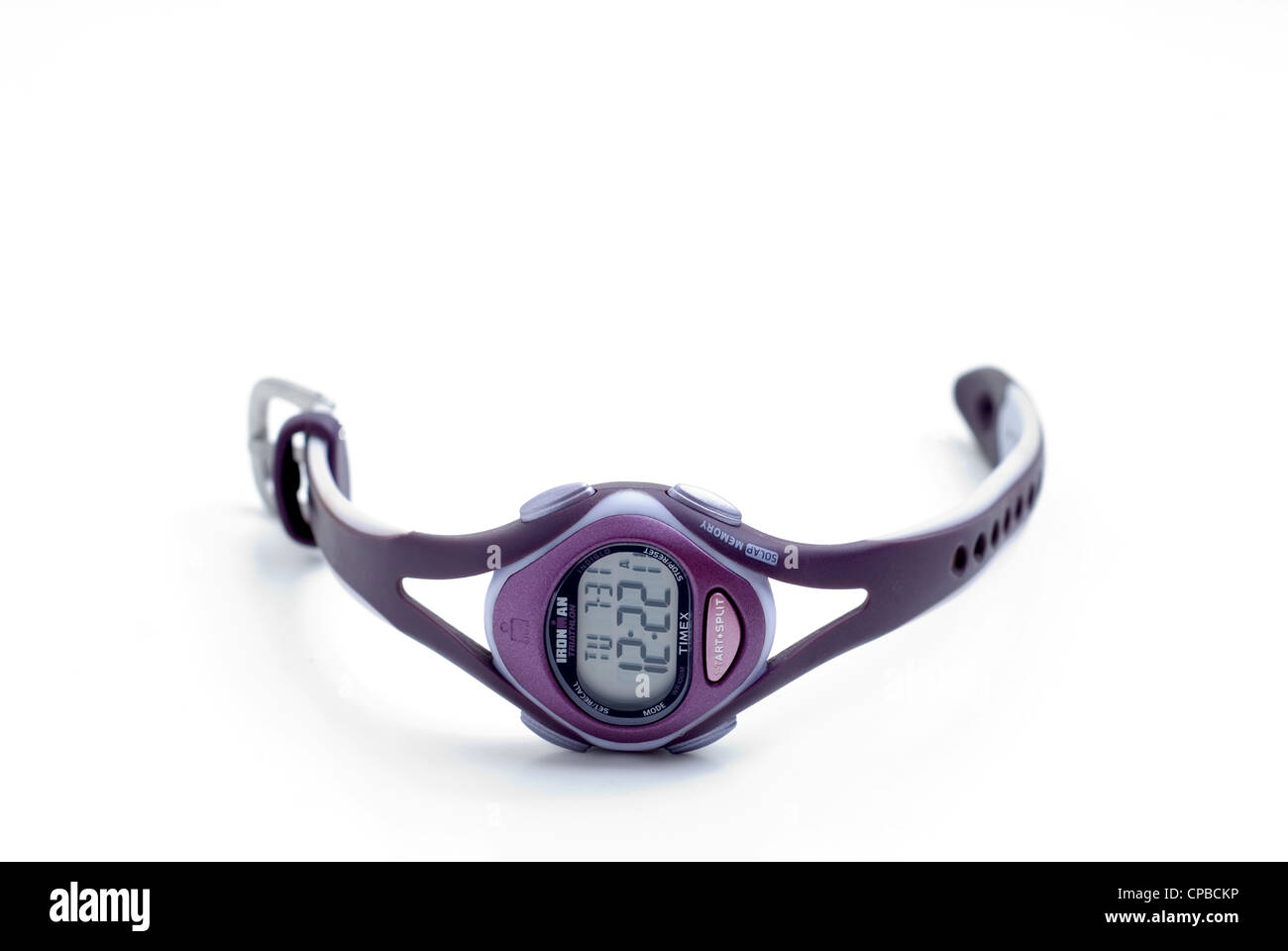 Close up d'un Ironman montre de sport pour les femmes. Banque D'Images