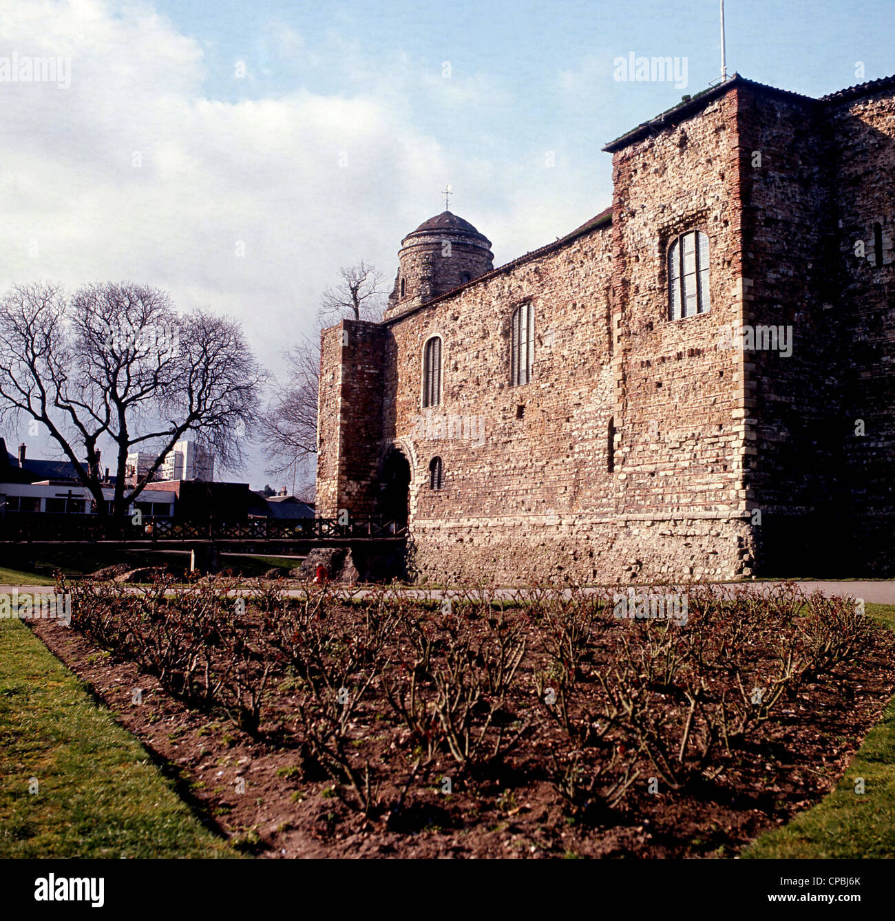 Château de Colchester, Commisioned par Guillaume le Conquérant. Construit sur la sous-structure du Temple Romain de Claudius, à l'aide de mater Banque D'Images
