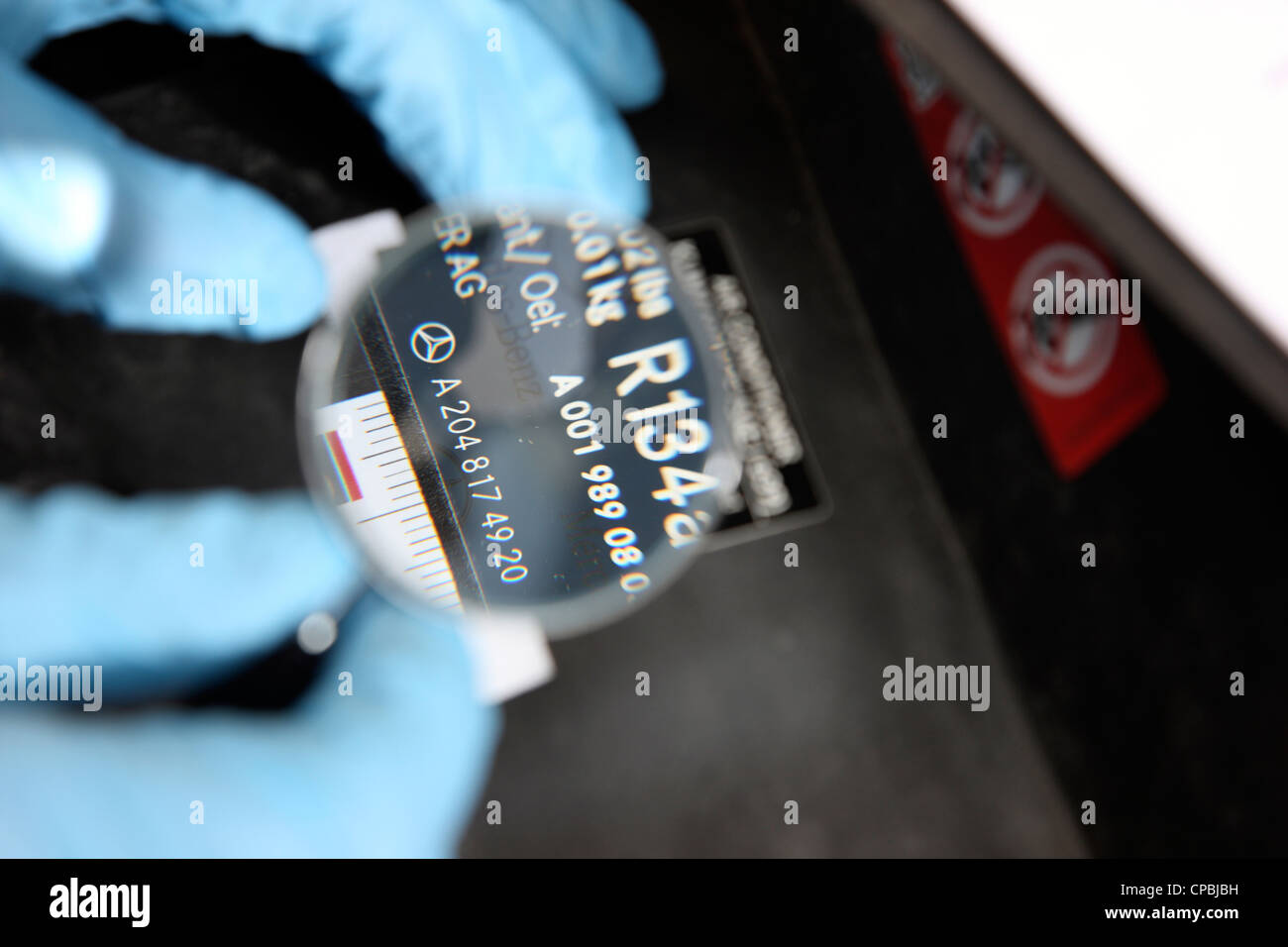 La police. Office d'état de l'enquête pénale. Enquêtes sur les lieux du crime. Laboratoire criminel. L'enquête technique de preuves . Banque D'Images