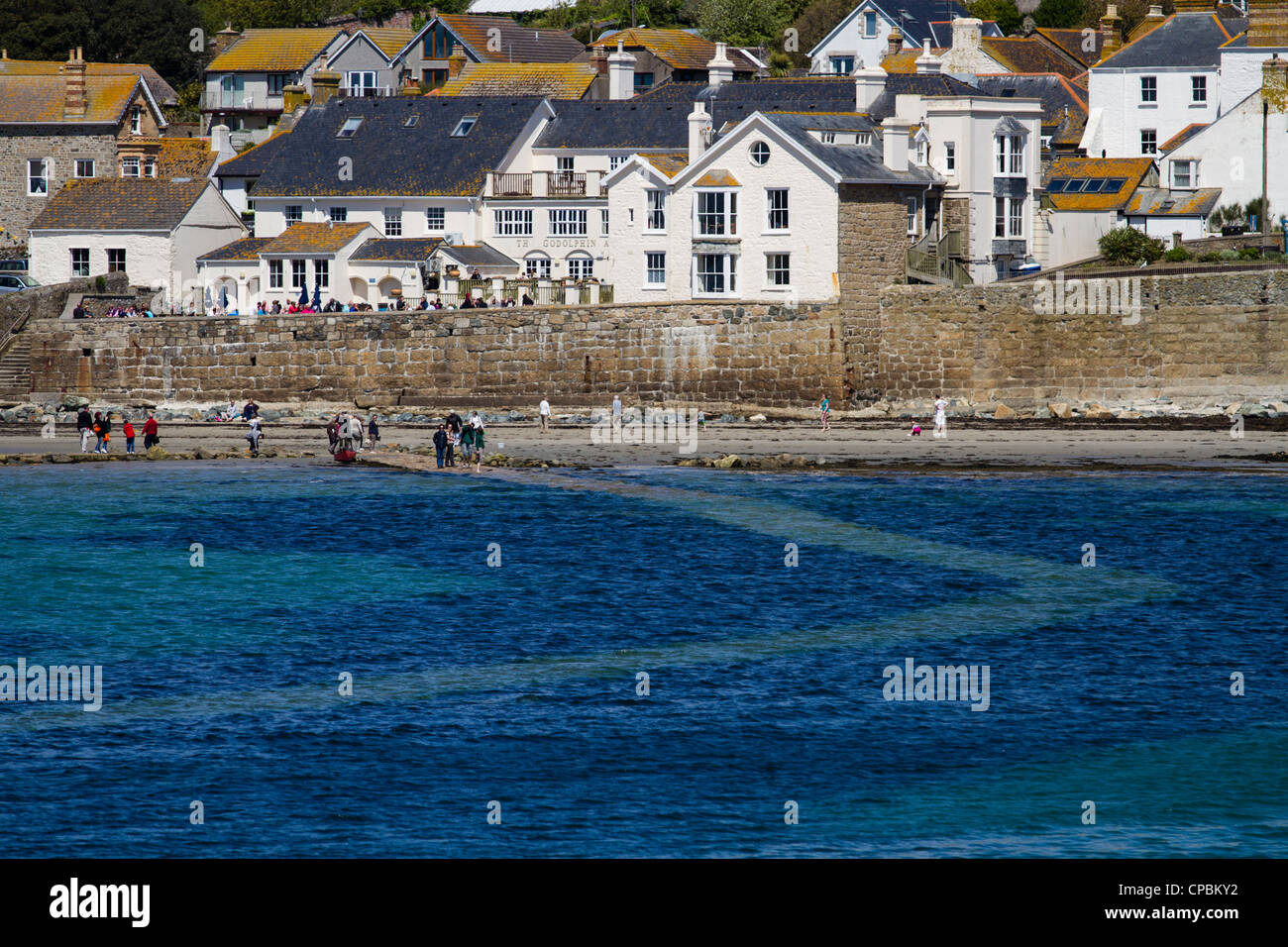 La chaussée sous-marine à St Michaels Mount, Marazion, Cornwall Banque D'Images