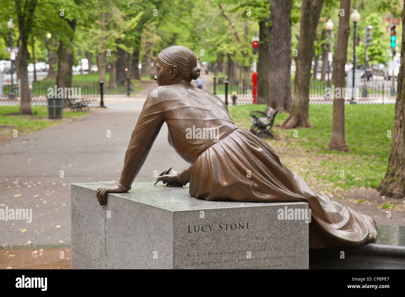 Lucy Stone dans le Boston Women's Memorial Banque D'Images