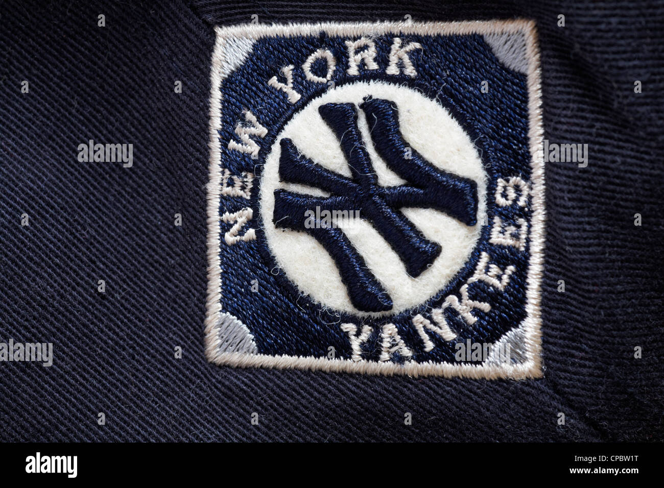 New York Yankees casquette de baseball sur piqûre Banque D'Images