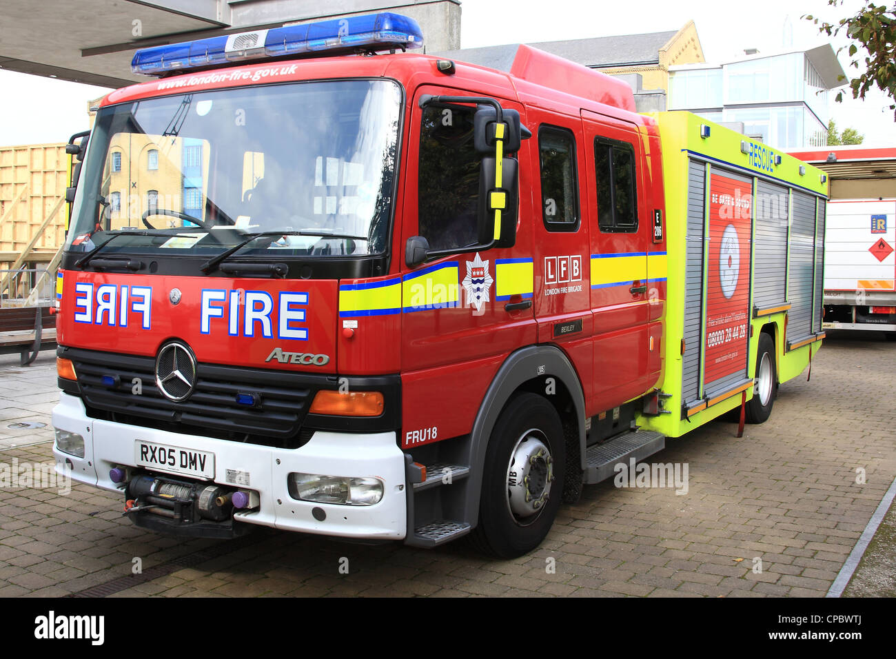 London Fire Brigade Fire Rescue Unit Banque D'Images