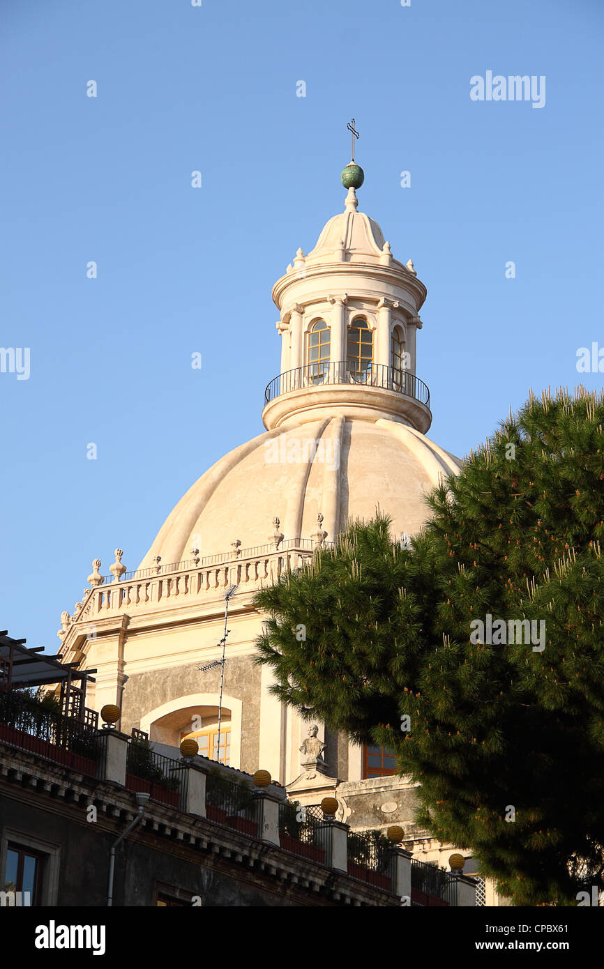 Coupole de la cathédrale de Catane, Sicile (Italie) Banque D'Images