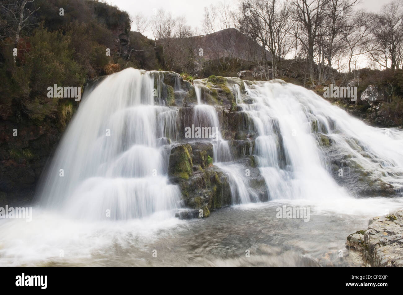 Ardessie Falls, près de Dundonnell, Ross-shire, en Écosse. Banque D'Images
