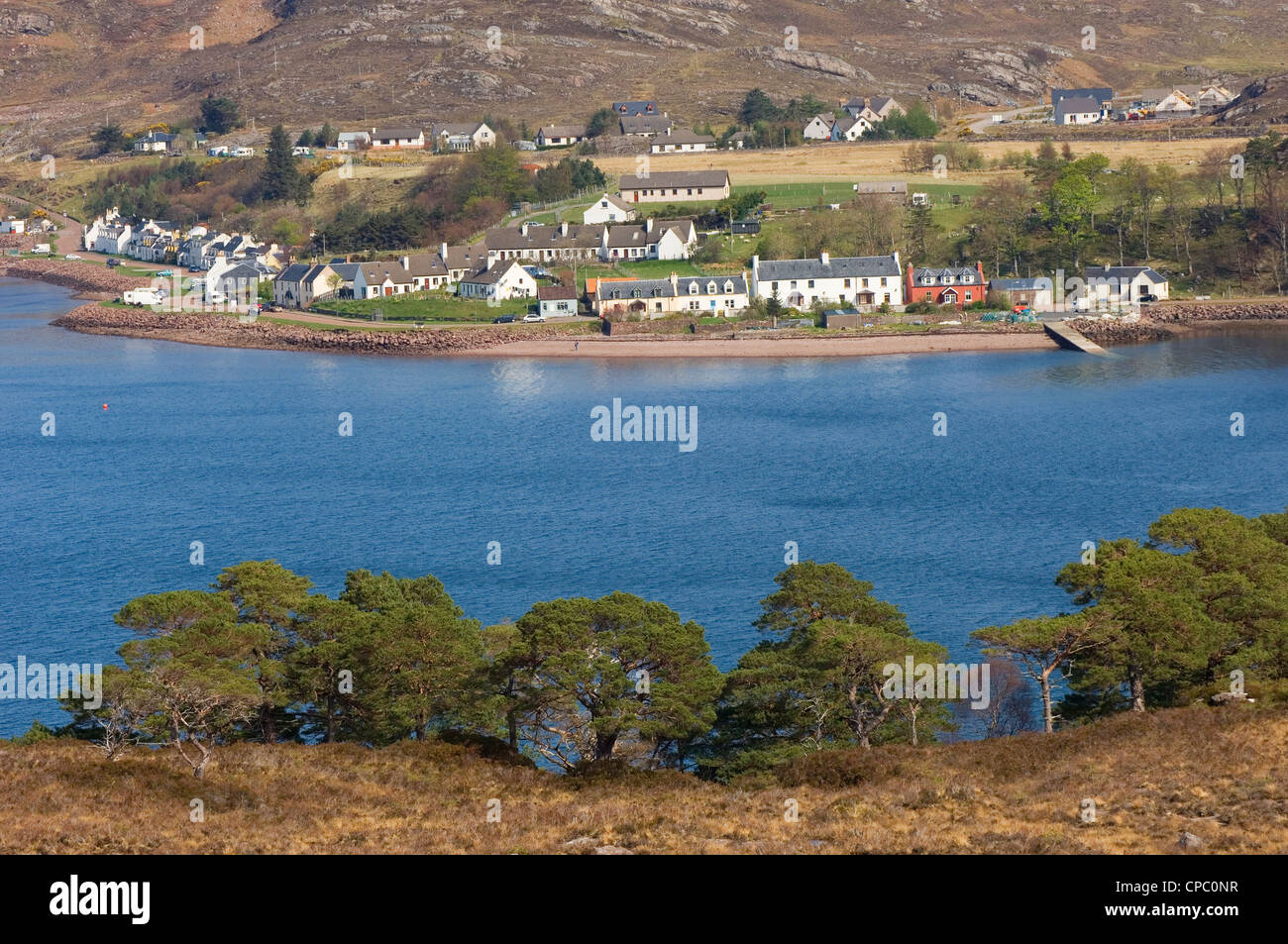 Le village de Shieldaig, Torridon, Ross-shire, en Écosse. Banque D'Images