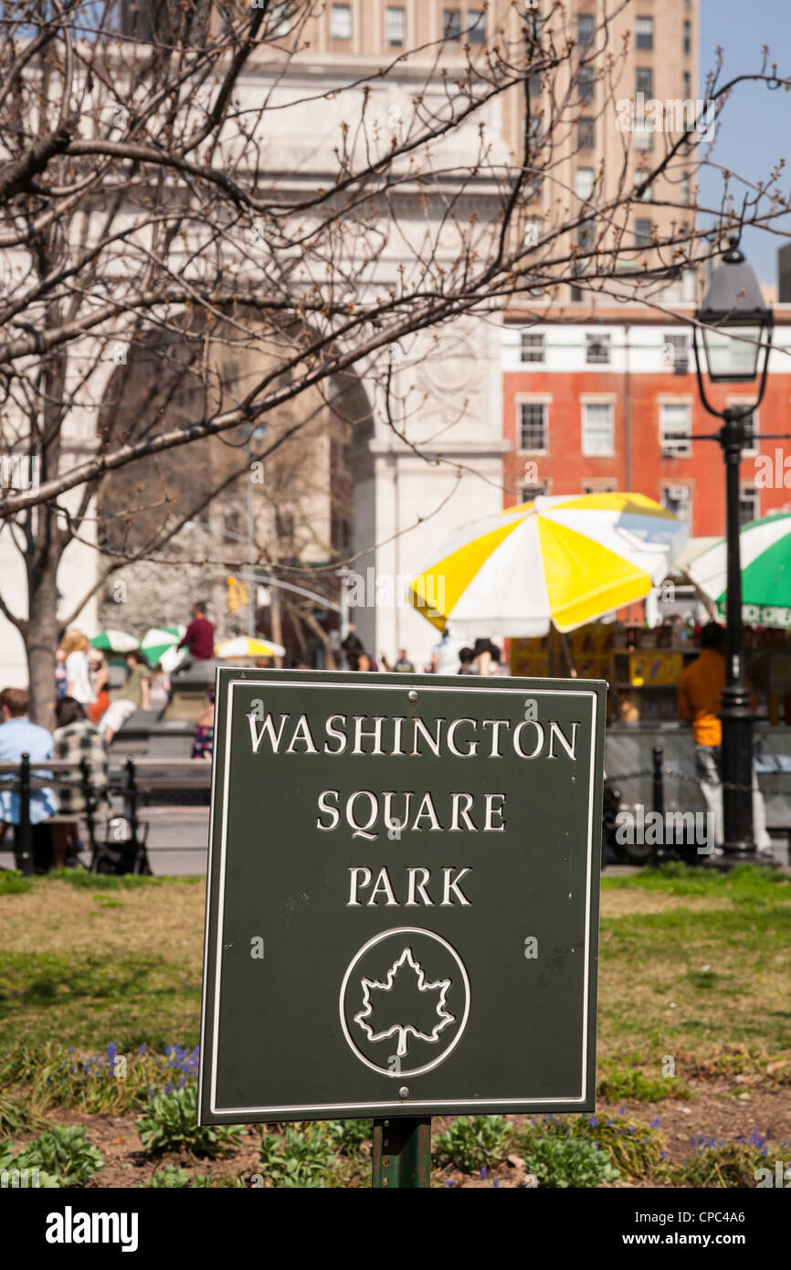Washington Square Park, Greenwich Village, NEW YORK Banque D'Images