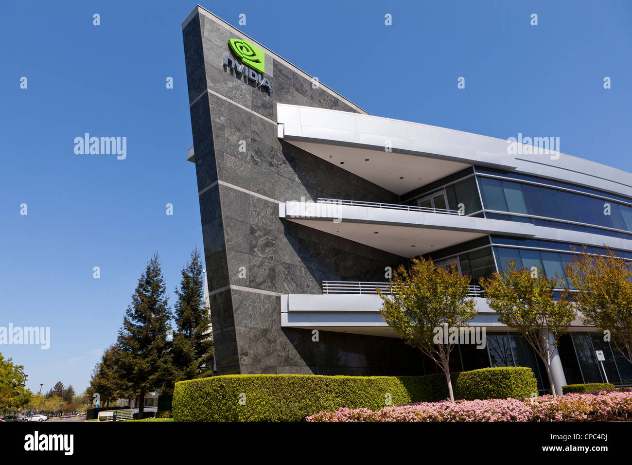 Bâtiment du siège Nvidia - Santa Clara, Californie Banque D'Images