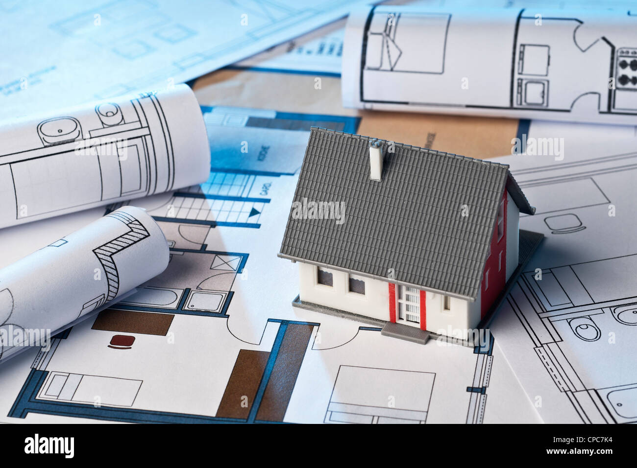 Plans d'étage et de la famille accueil. Banque D'Images