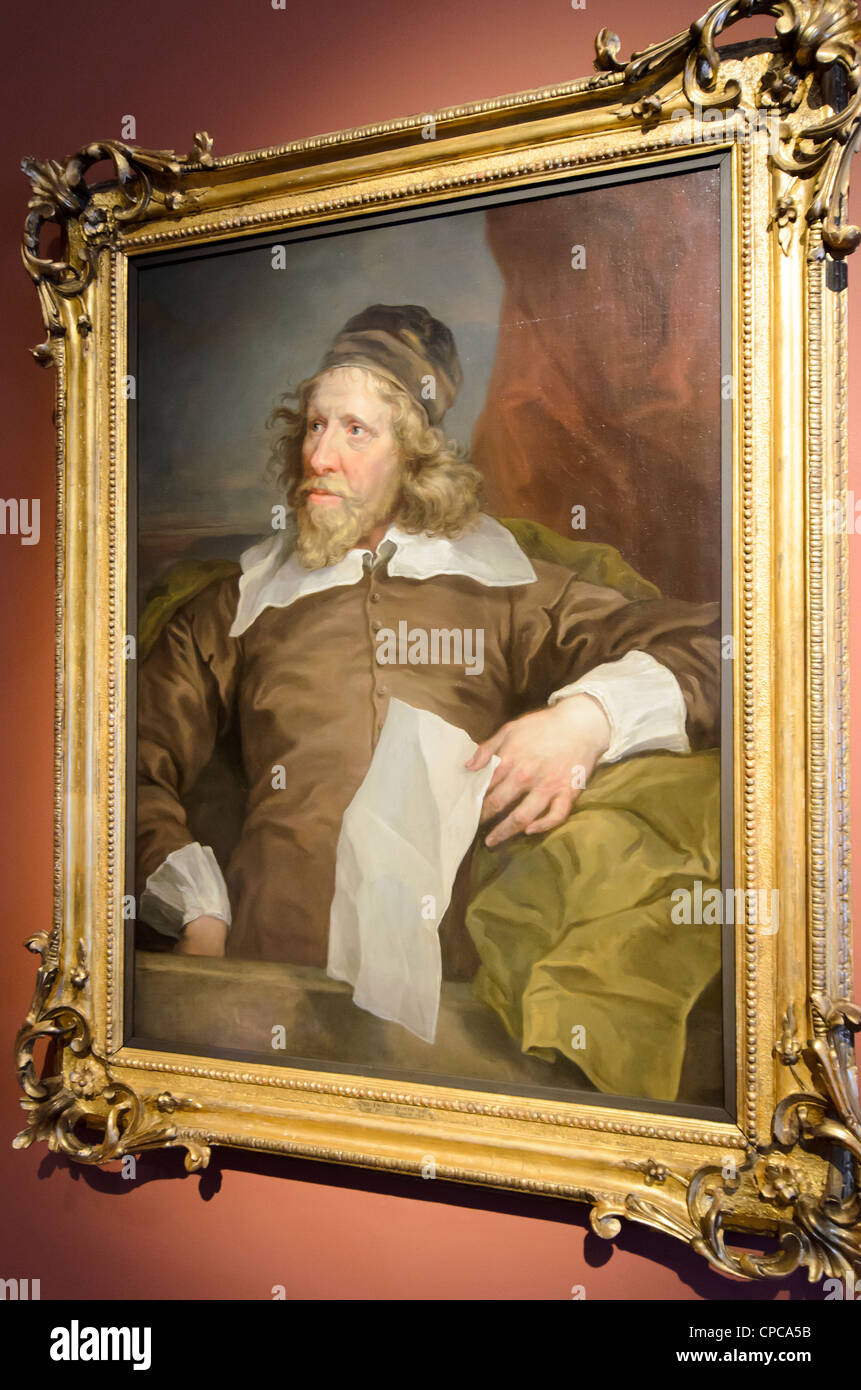 Portrait d'Inigo Jones 1573-1652 l'architecte de la Maison de la Reine par William Hogart 1697-1652 - Queen's House, Greenwich - Londres, Angleterre Banque D'Images