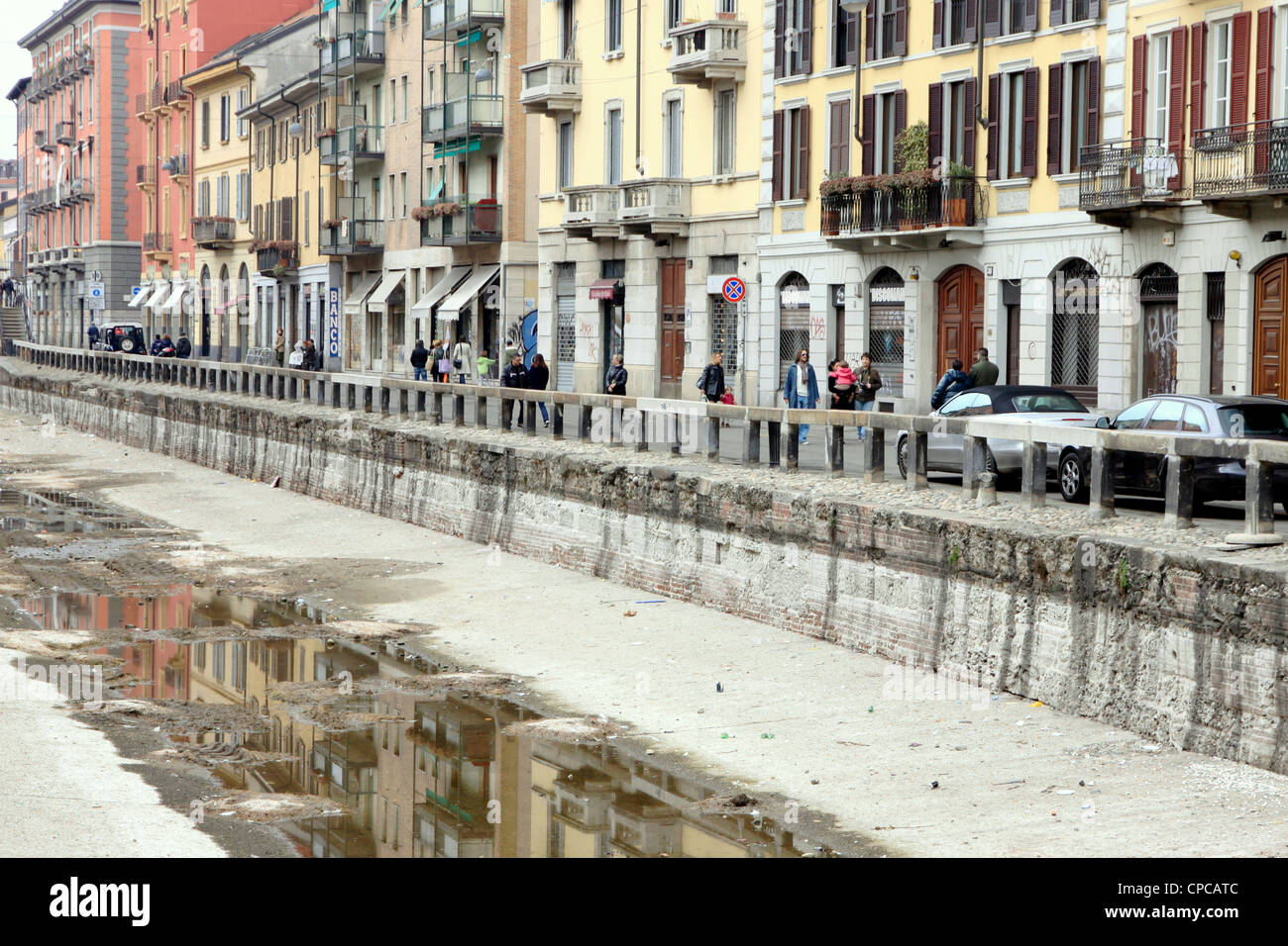 Vue du Naviglio Grande à Milan, Italie Banque D'Images