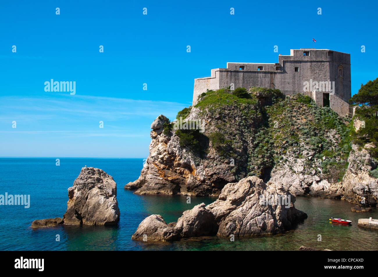 Forteresse de Lovrijenac l'extérieur de la vieille ville La ville de Dubrovnik Dalmatie Croatie Europe Banque D'Images