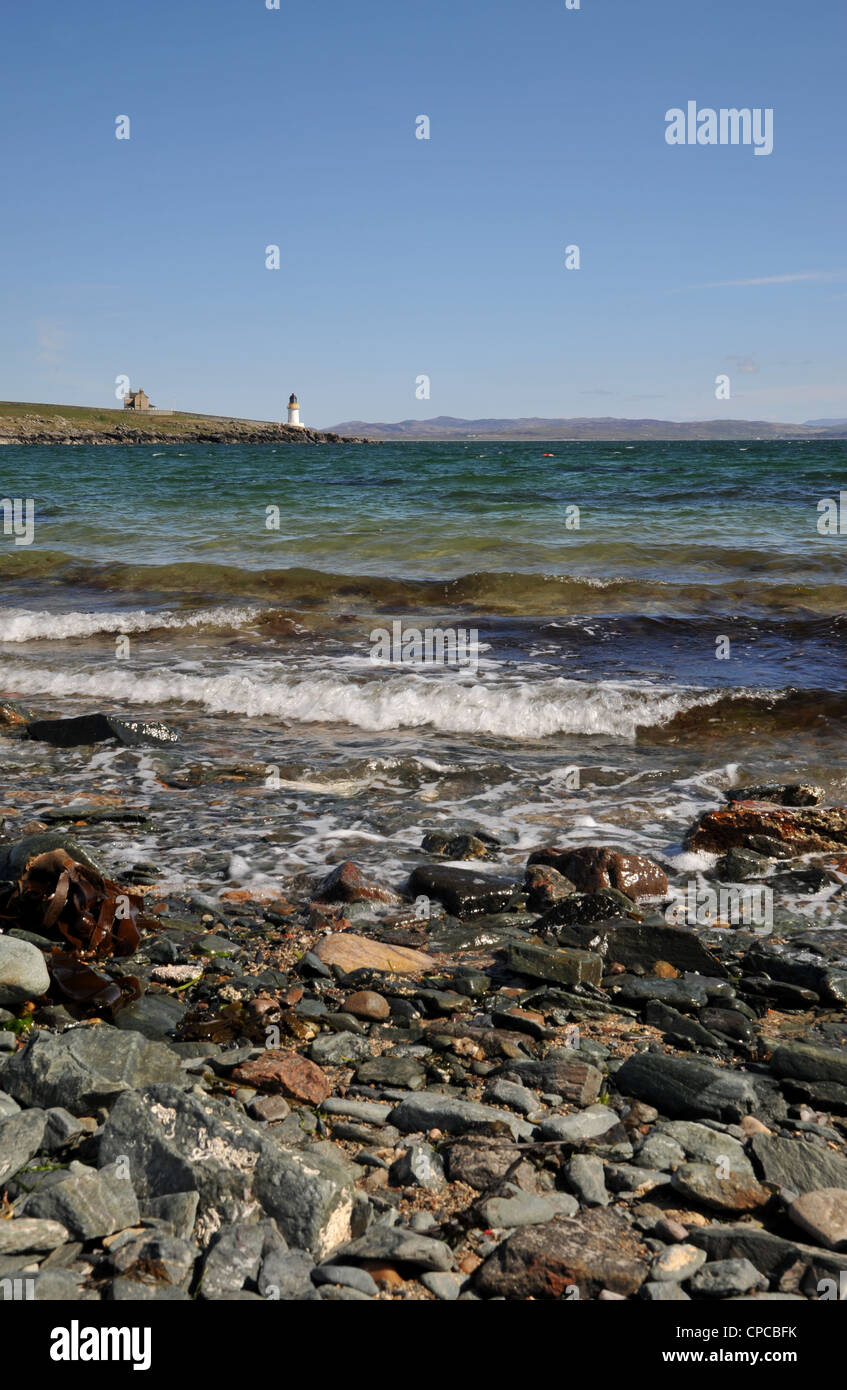Loch Indaal lighthouse et Port Charlotte, à proximité de la distillerie  Bruichladdich sur l'île d'Islay, Ecosse Photo Stock - Alamy