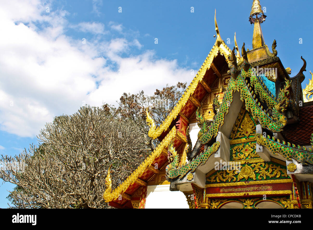 Ubosot temple thaïlandais Banque D'Images