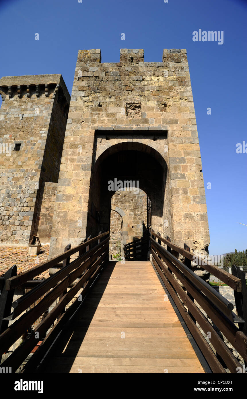 Italie, Latium, Bolsena, porte du château Banque D'Images