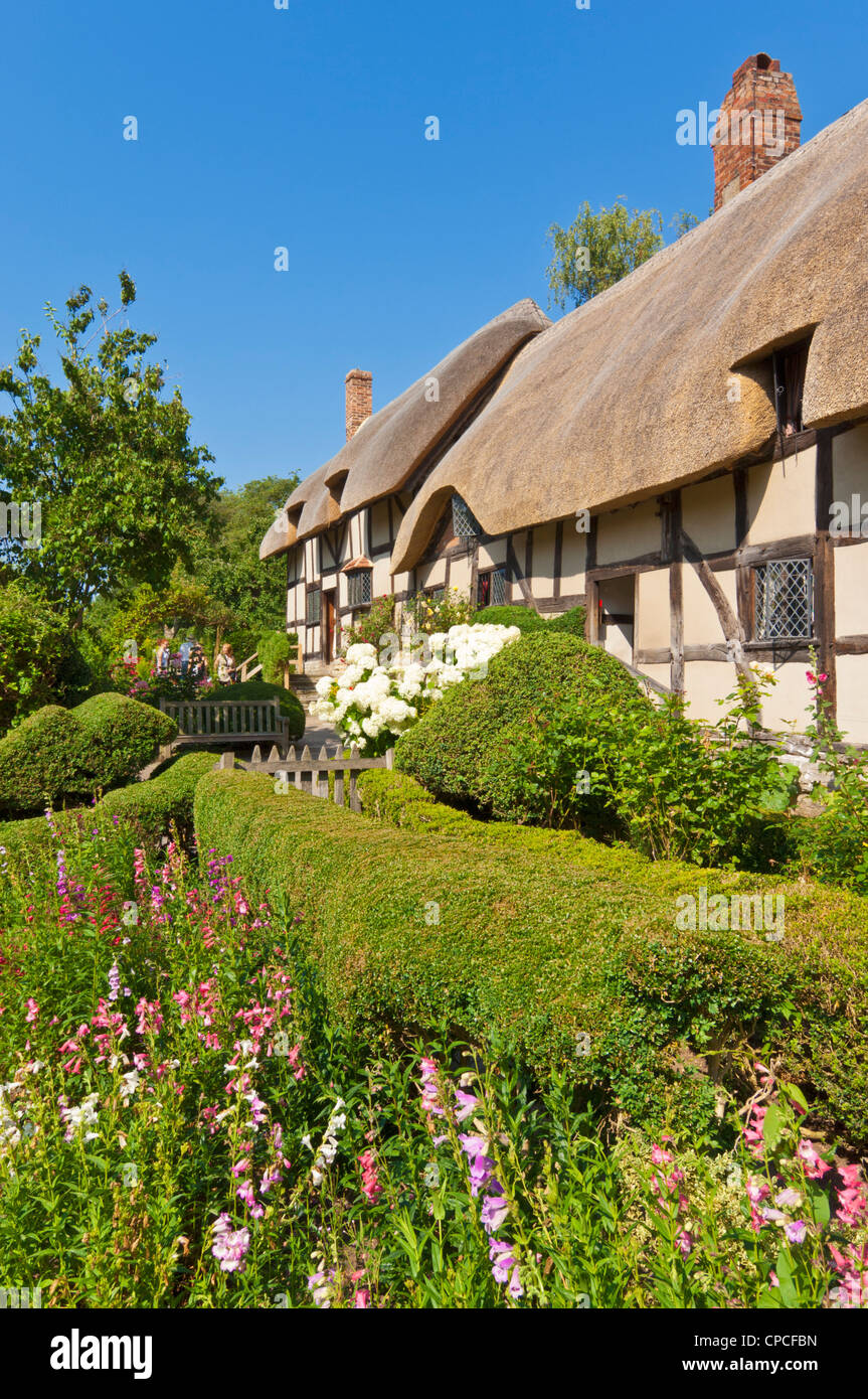 Anne Hathaway's Cottage Shottery chaume près de Stratford sur Avon Warwickshire Angleterre UK GB EU Europe Banque D'Images