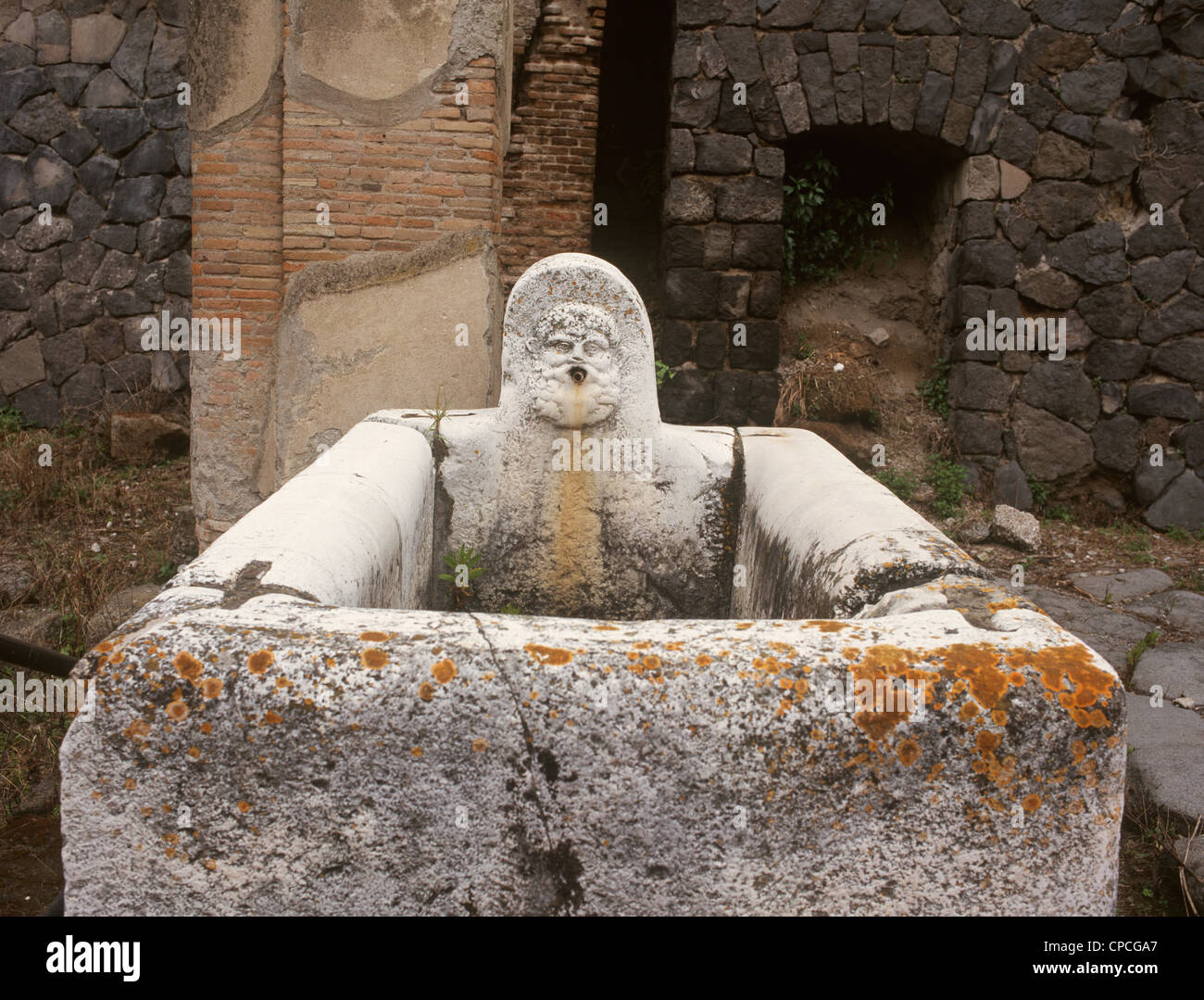 Italie Campanie Herculanium fontaine publique Banque D'Images