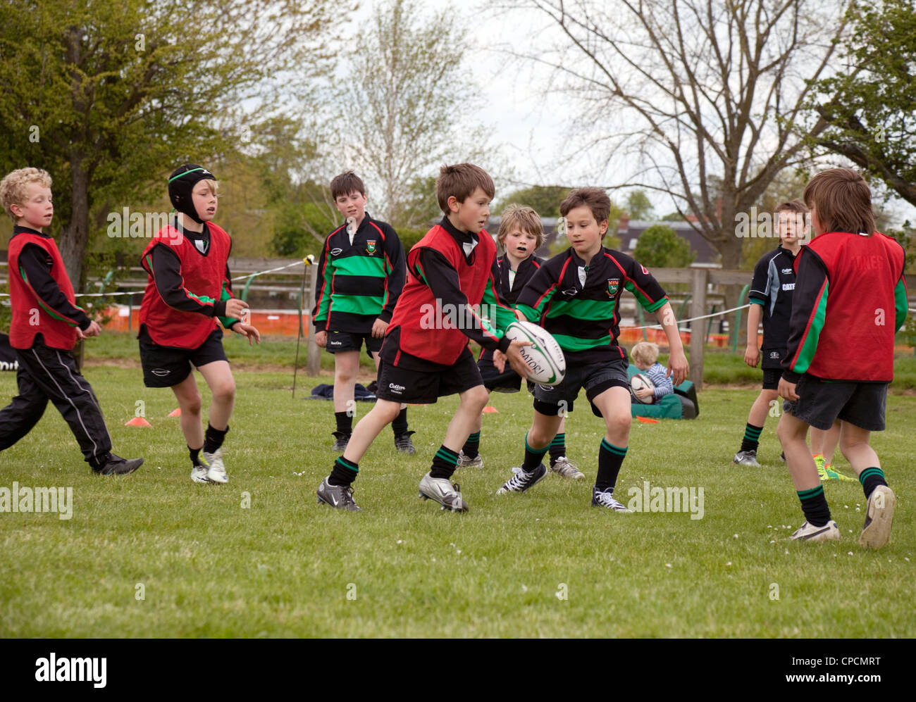 Match de rugby Junior Boys, Newmarket Suffolk UK Banque D'Images