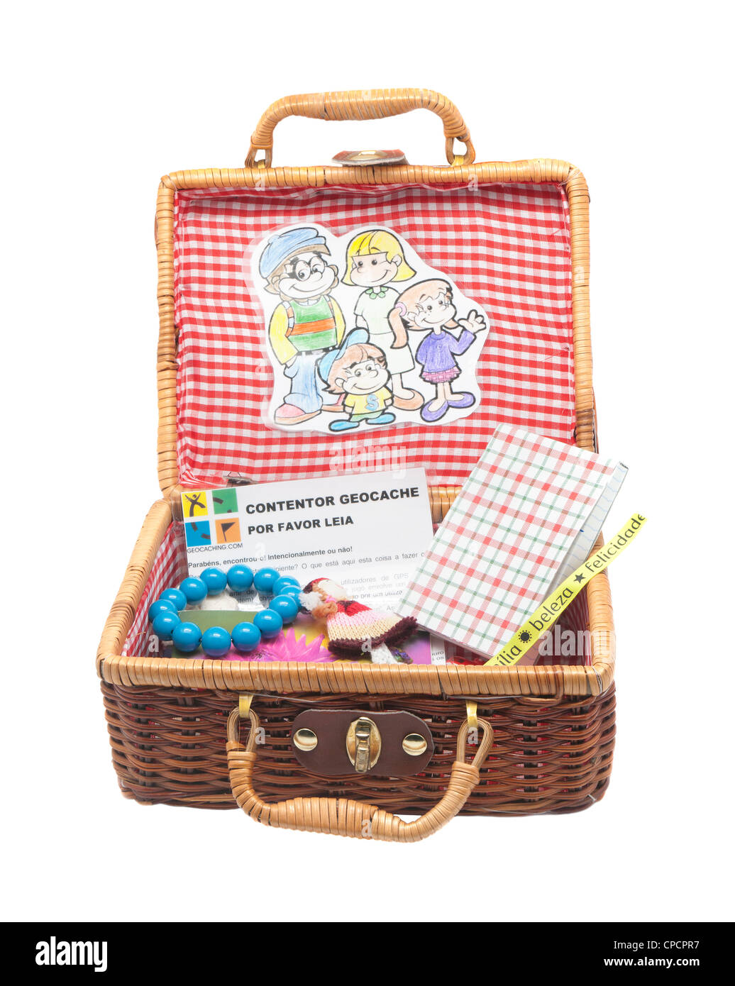 Conteneur de chasse au trésor aventure Trésor pique-nique Banque D'Images