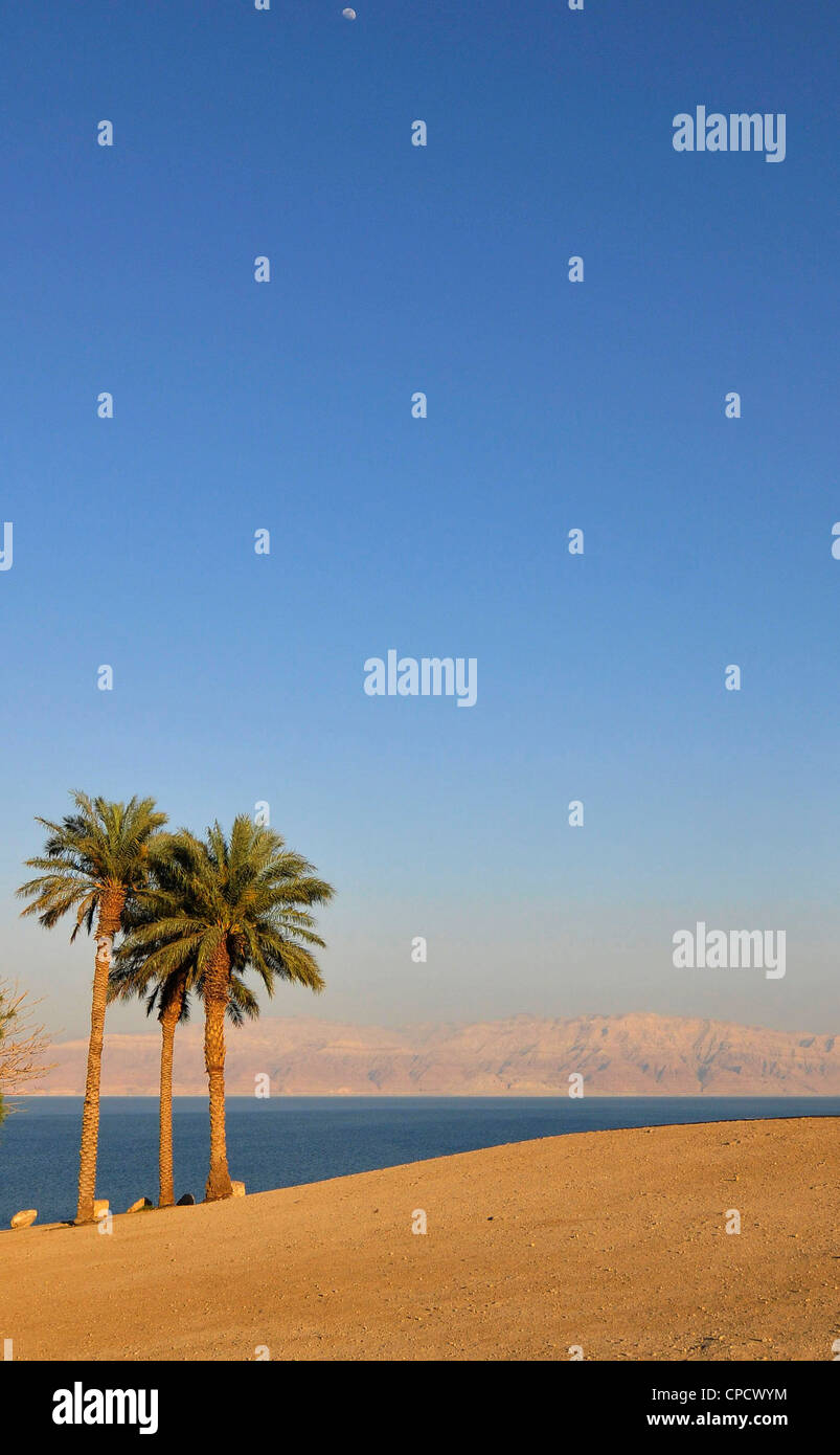 Paysages du désert par la mer Morte. Banque D'Images