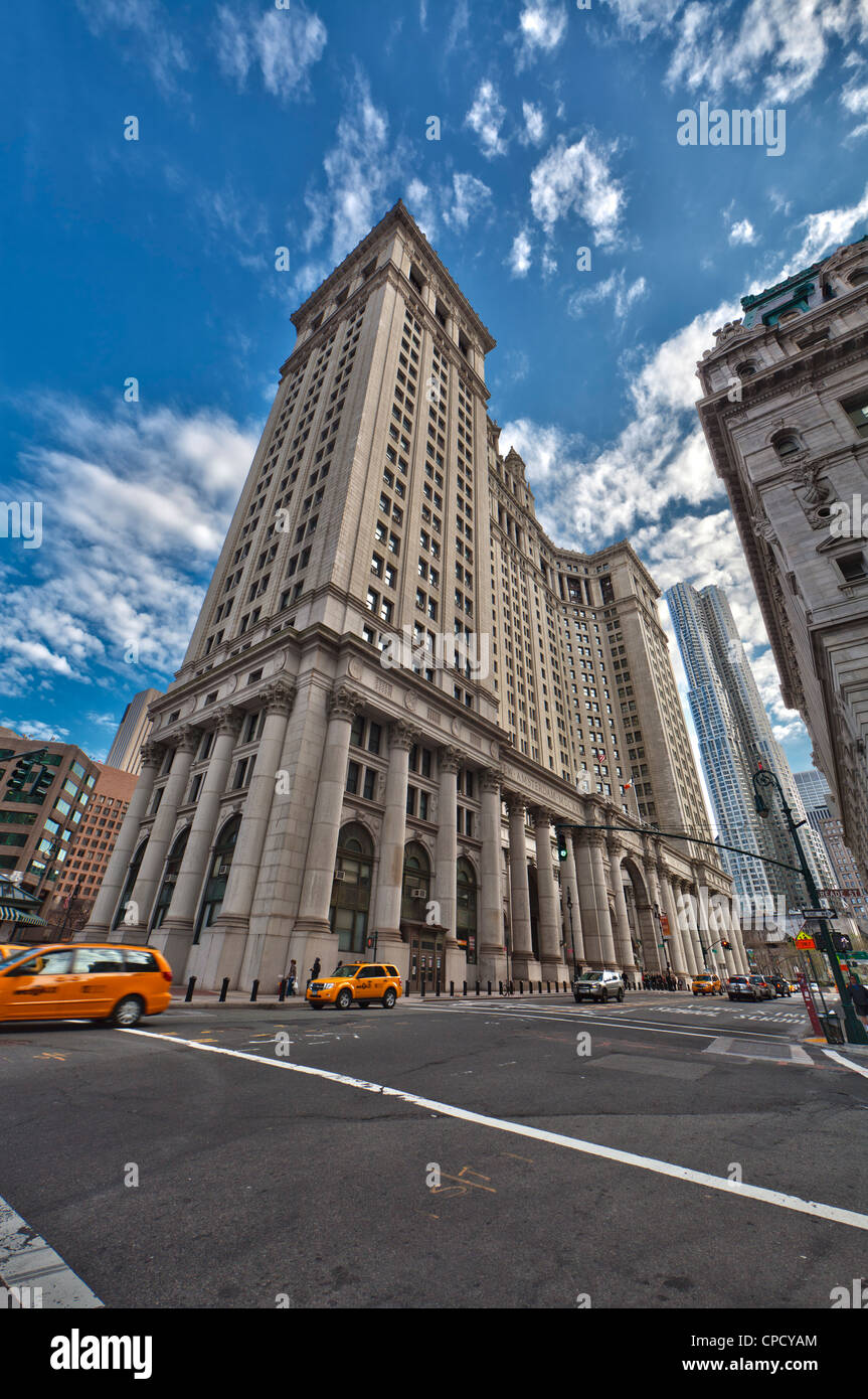 Manhattan Municipal Building à 1 Centre Street à Manhattan, New York City. Conçu par Cass Gilbert. Banque D'Images