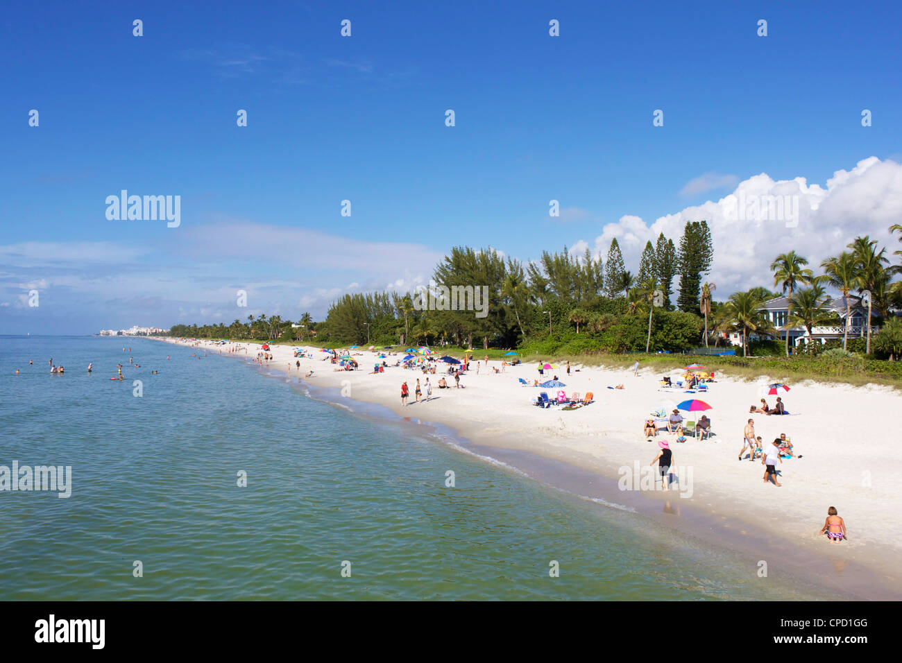 La plage, la Côte du Golfe de Naples, Floride, États-Unis d'Amérique, Amérique du Nord Banque D'Images