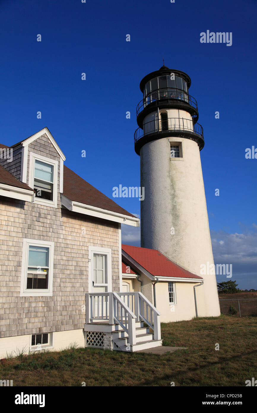 Phare de Cape Cod, Highland Highland Light, Cape Cod, North Truro, Massachusetts, New England, USA Banque D'Images