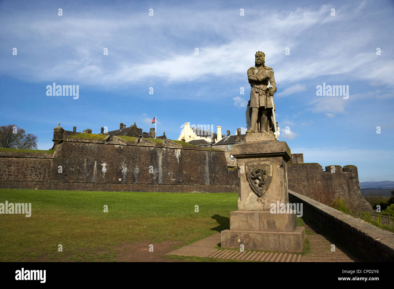 La statue de Robert Bruce à Stirling Castle Scotland UK Banque D'Images