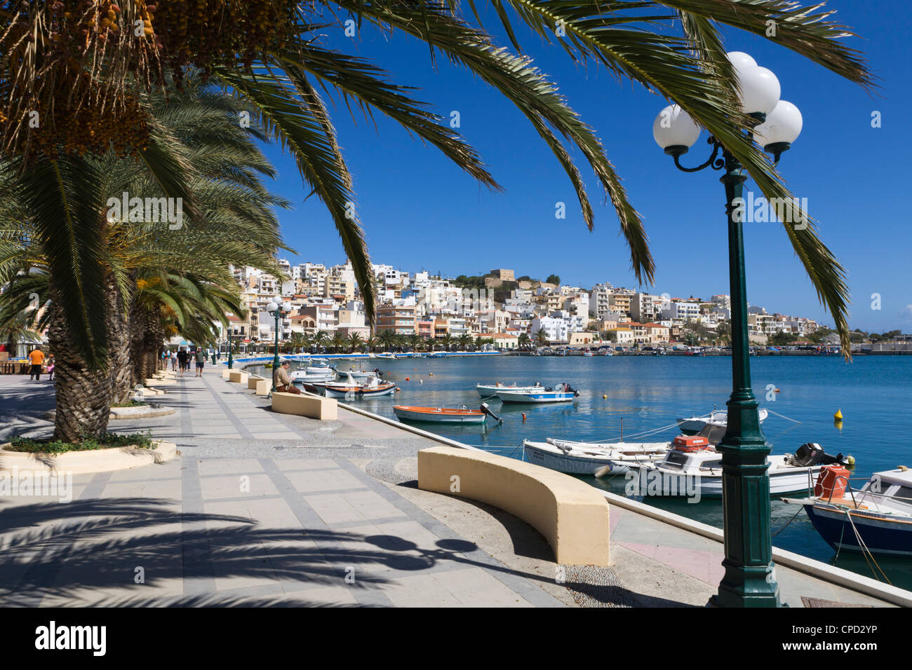 Le port, Sitia, λασίθι, Crète, îles grecques, Grèce, Europe Banque D'Images