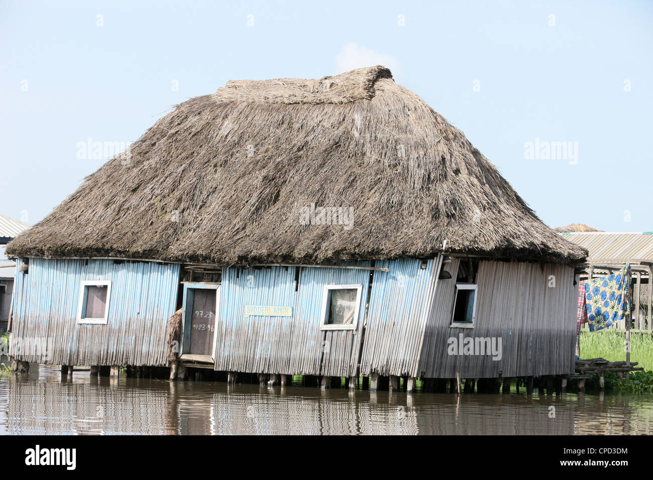 Lac Ganvie village sur le Lac Nokoué, Bénin, Afrique de l'Ouest, l'Afrique Banque D'Images