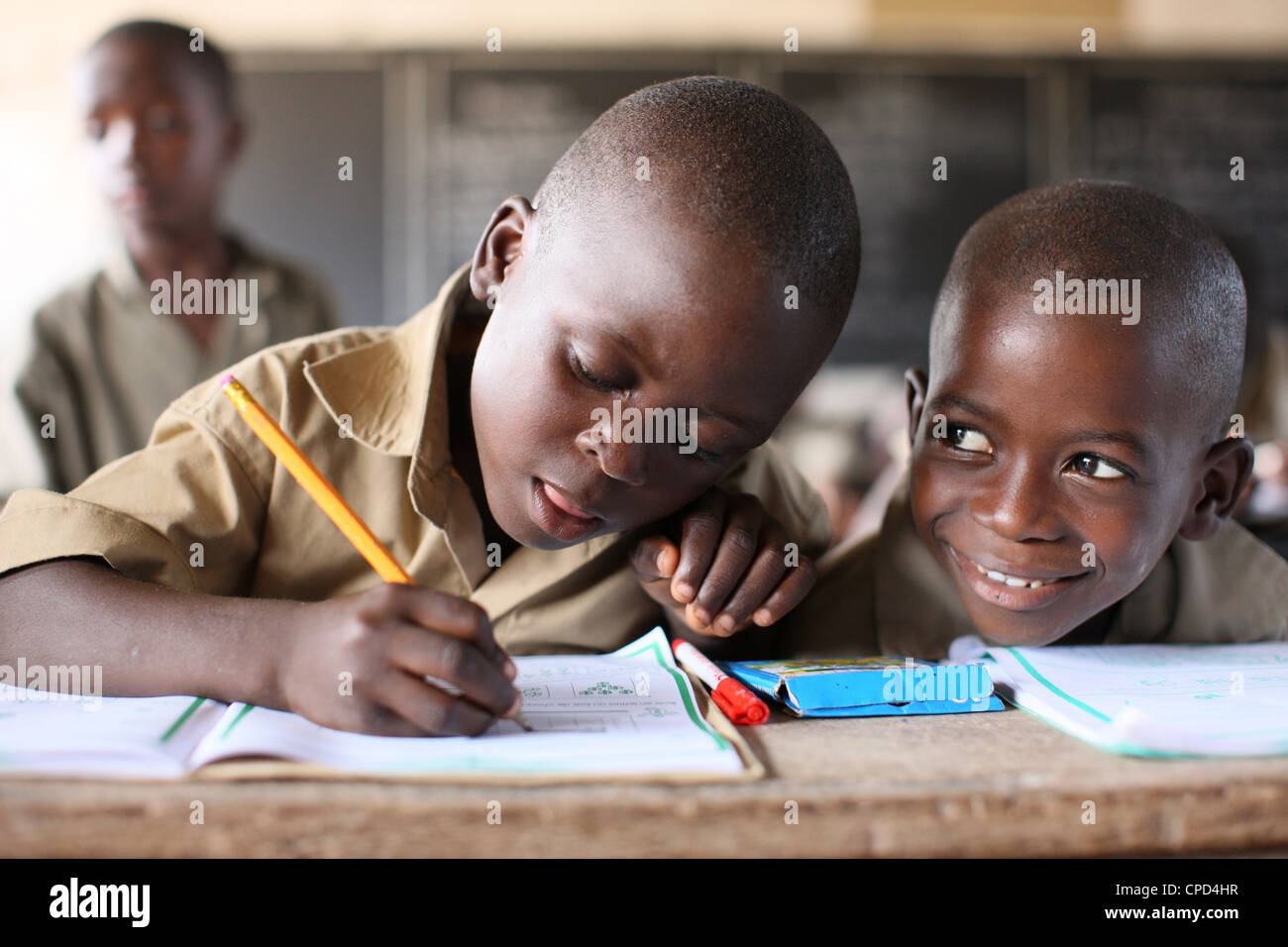 L'école primaire en Afrique, Lomé, Togo, Afrique de l'Ouest, l'Afrique Banque D'Images