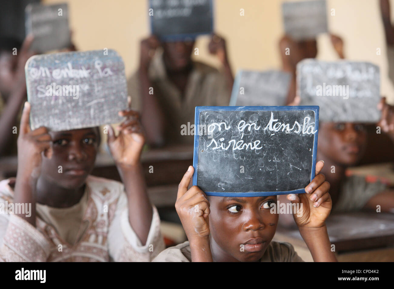 L'école primaire en Afrique, Lomé, Togo, Afrique de l'Ouest, l'Afrique Banque D'Images