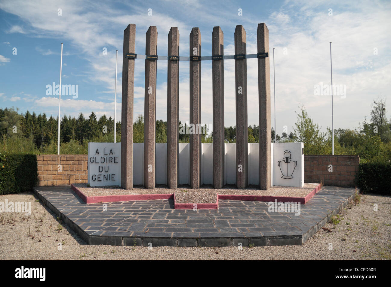 Les ingénieurs mémorial sur Les Eparges Ridge, Meuse en Lorraine, France. Banque D'Images