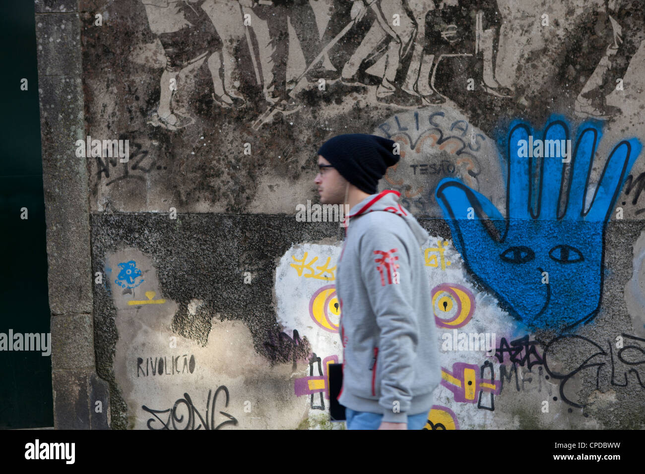 Rue Miguel Bombarda Porto Portugal Banque D'Images