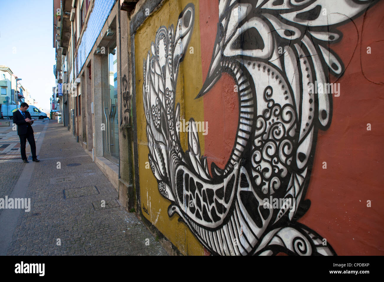 Rue Miguel Bombarda Porto Portugal Banque D'Images