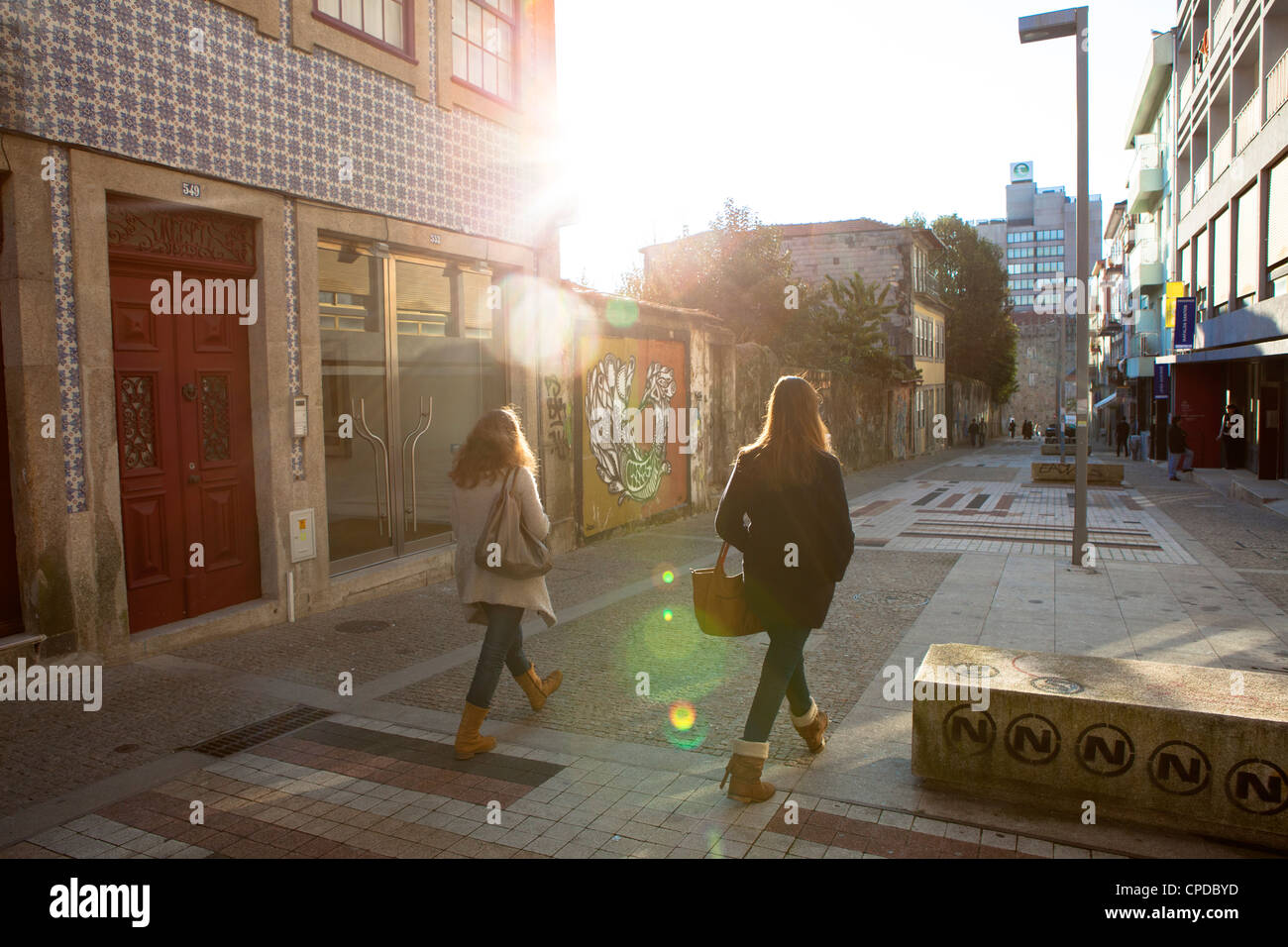 Rue Miguel Bombarda Porto Portugal Banque D'Images