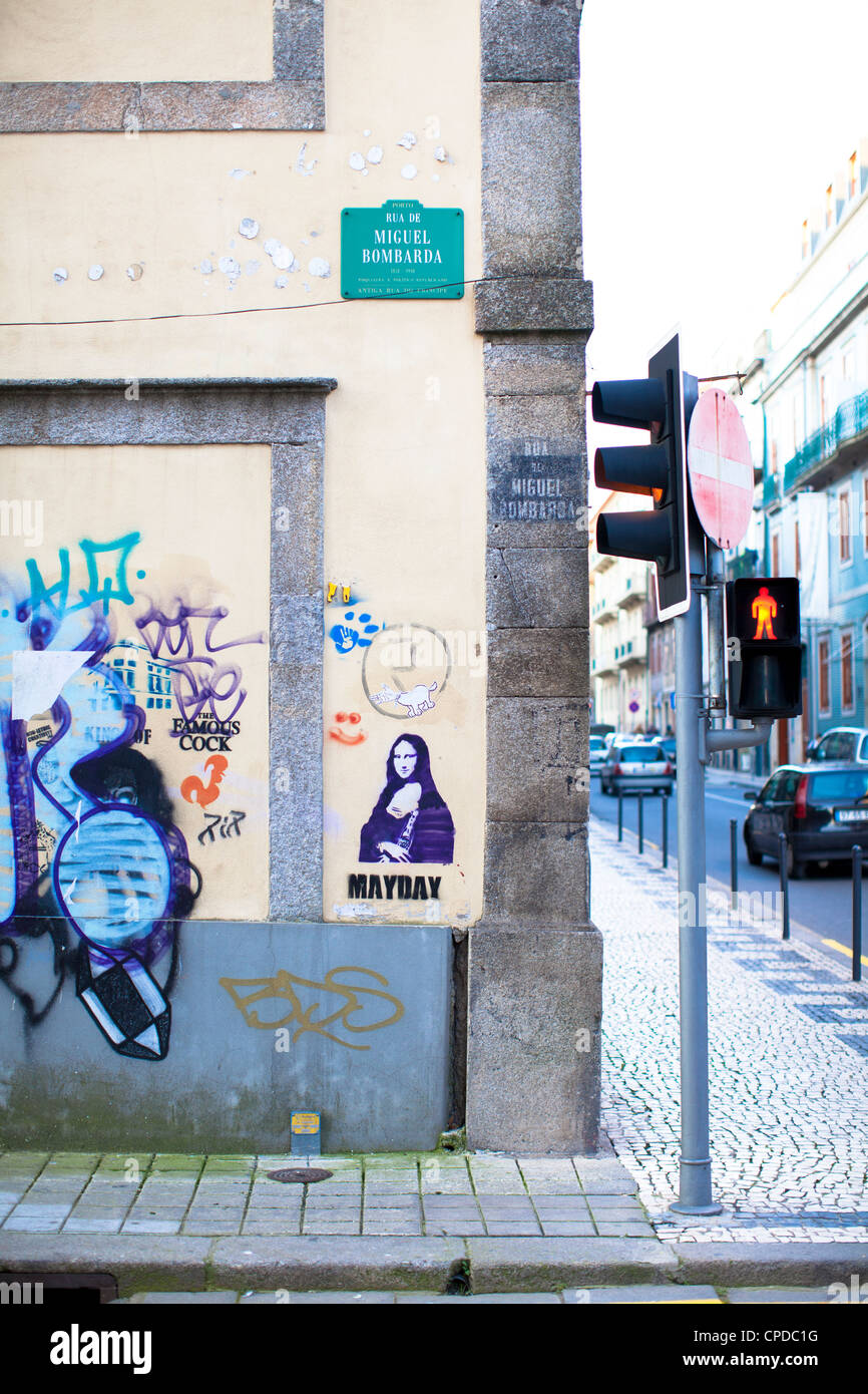 Rue Miguel Bombarda Porto Portugal Banque D'Images