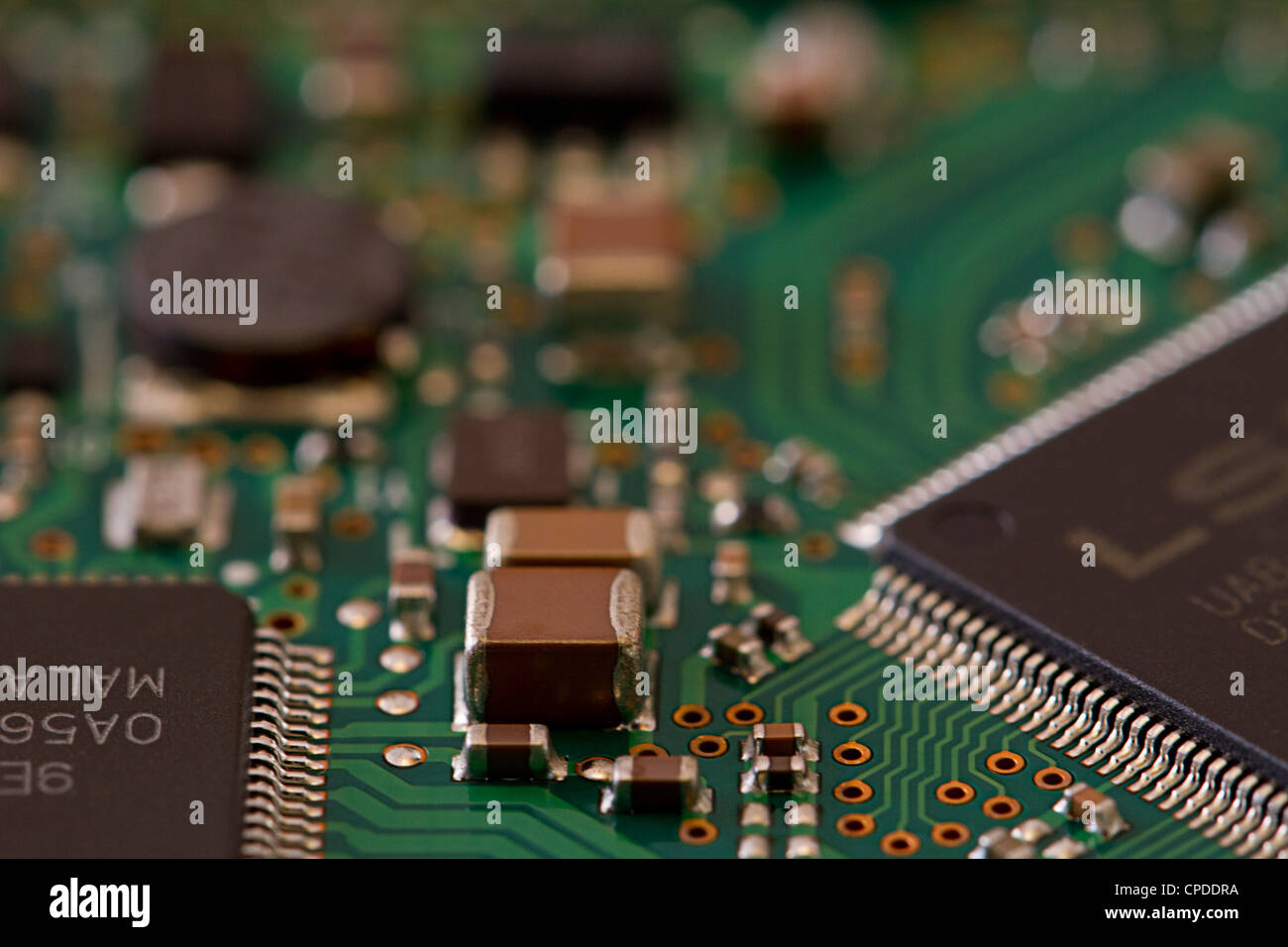 Circuit sur une carte de circuit de disque dur Banque D'Images