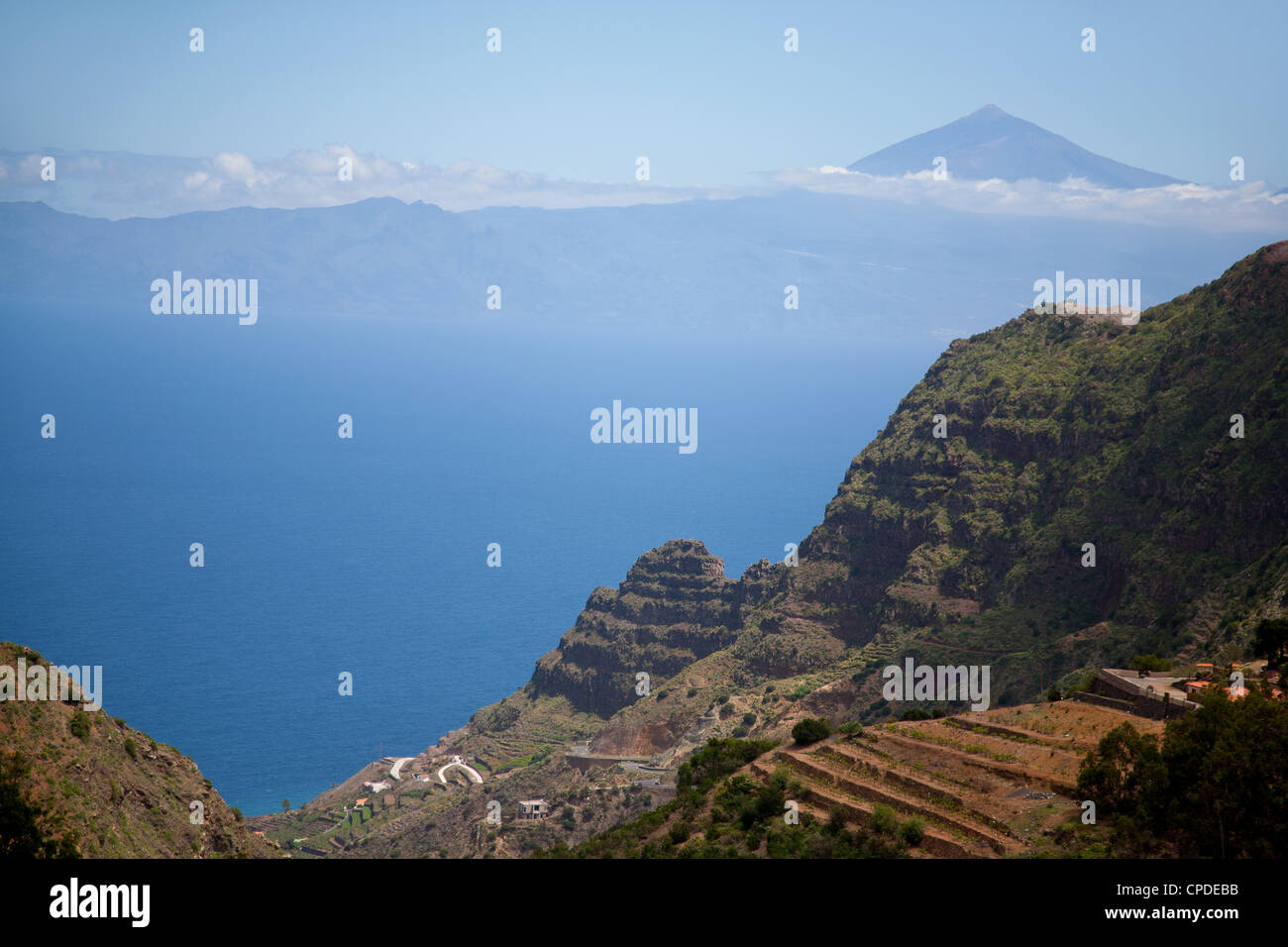 Paysage de montagne, la Gomera, Canary Islands, Spain, Europe, Atlantique Banque D'Images