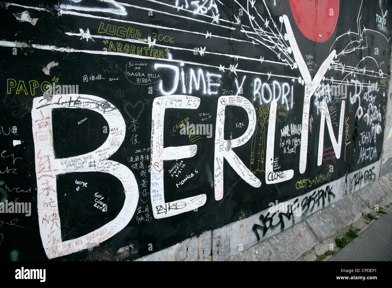 East Side Gallery, Musée du Mur de Berlin, Berlin, Germany, Europe Banque D'Images
