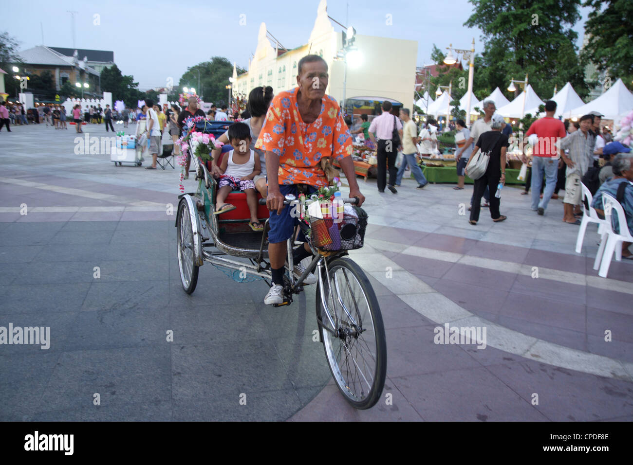 3 roues vélo taxi à Bangkok Banque D'Images