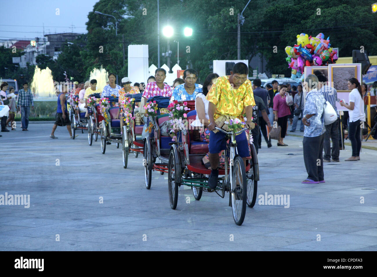 3 roues vélo taxi à Bangkok Banque D'Images