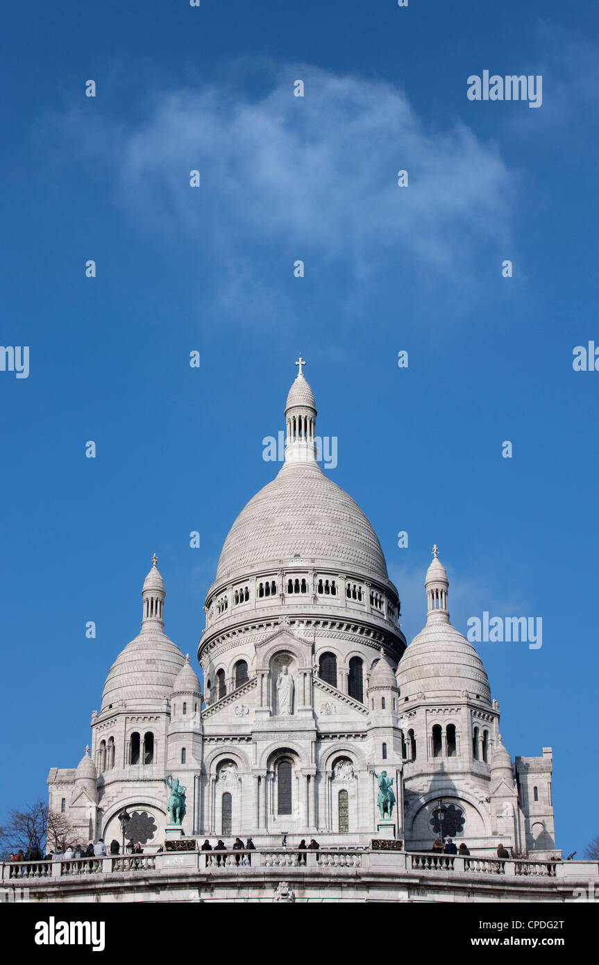 La basilique du Sacré-Cœur, Montmartre, Paris, France, Europe Banque D'Images