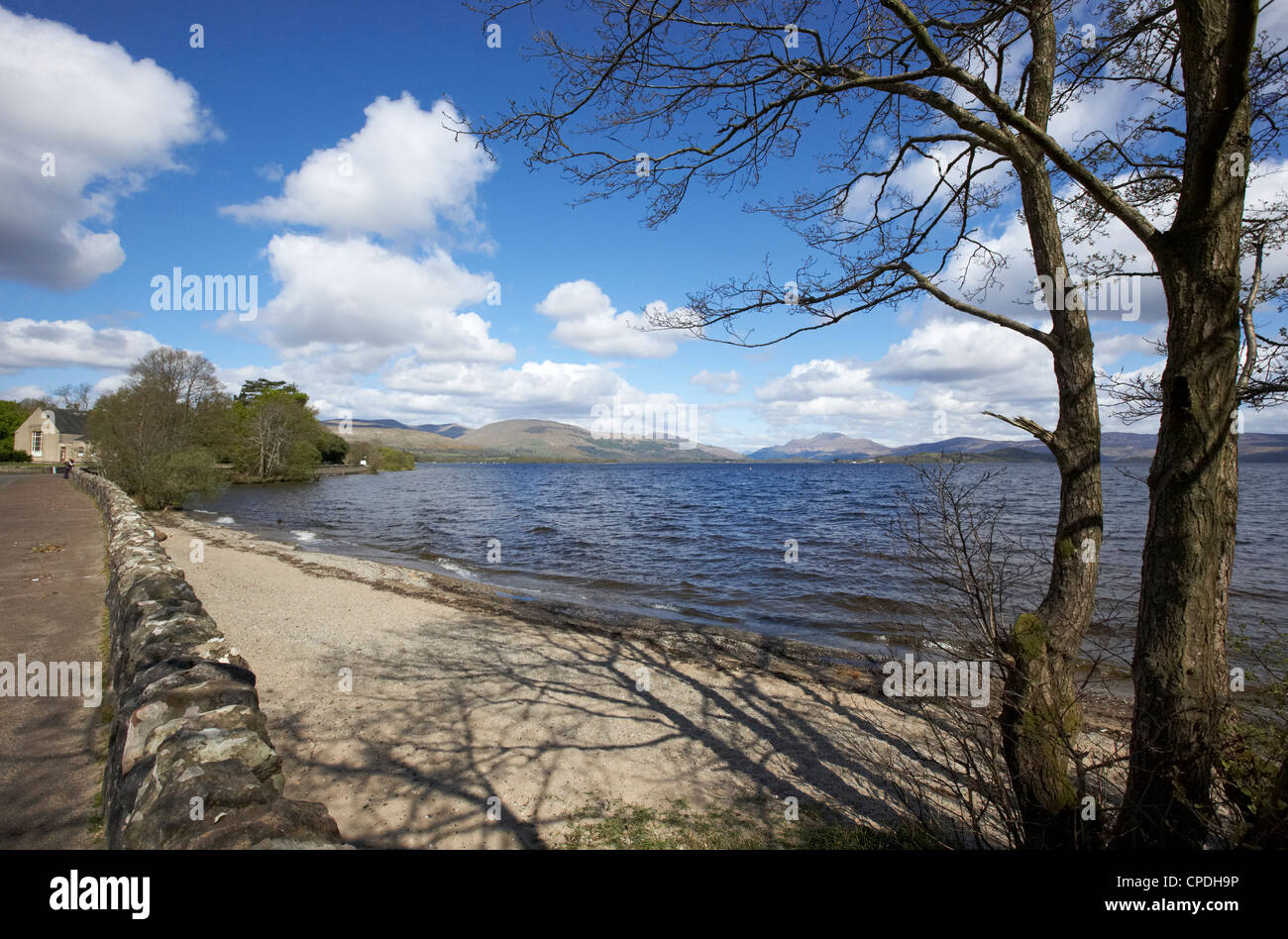 Plage de Duck Bay Loch Lomond Ecosse UK Banque D'Images